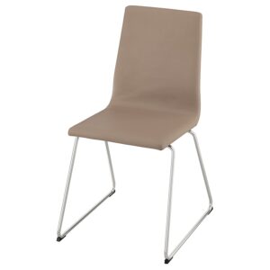 Chair, chrome-plated/Grann beige