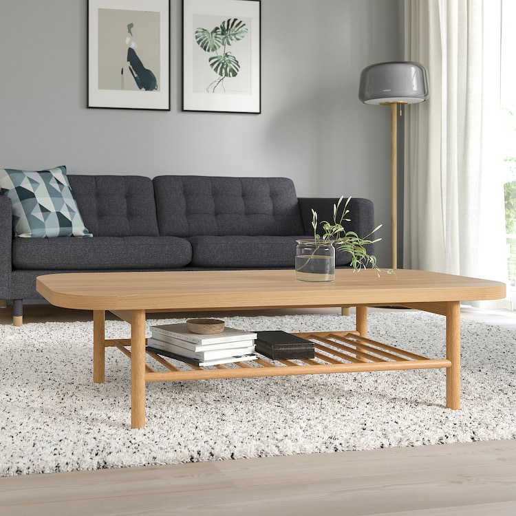 Coffee table, oak veneer, 140x60 cm - Image 2