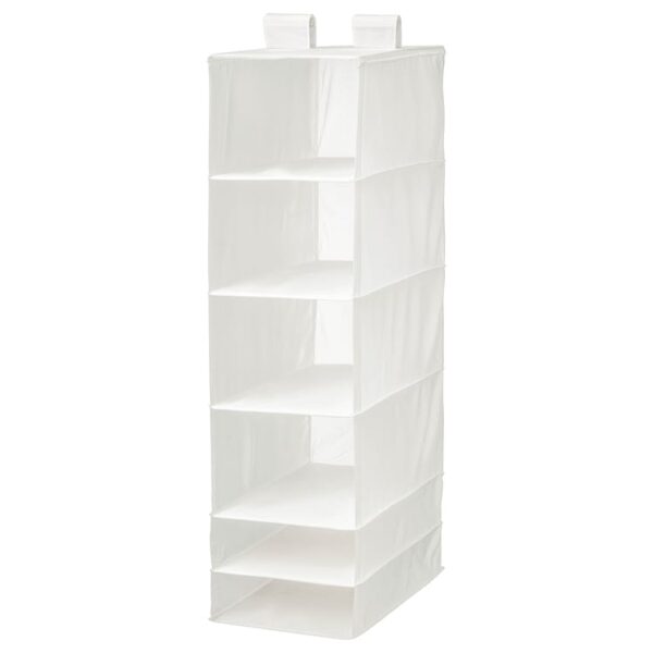 Storage with 6 compartments, white